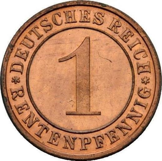 Аверс монеты - 1 рентенпфенниг 1923 года E - цена  монеты - Германия, Bеймарская республика