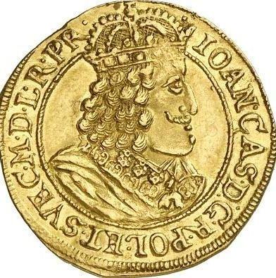 Anverso Ducado 1654 HIL "Toruń" - valor de la moneda de oro - Polonia, Juan II Casimiro