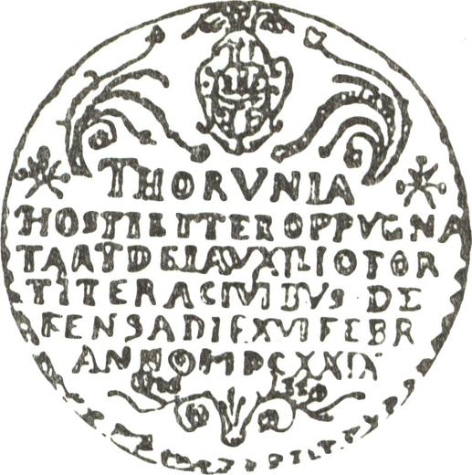 Реверс монеты - 3 дуката 1629 года "Осада Торуня" - цена золотой монеты - Польша, Сигизмунд III Ваза