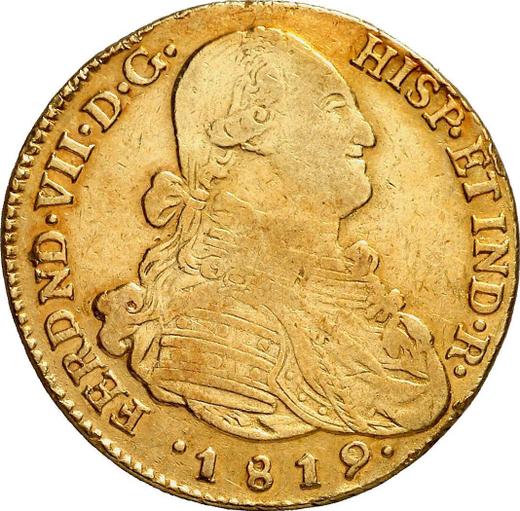 Anverso 4 escudos 1819 NR JF - valor de la moneda de oro - Colombia, Fernando VII