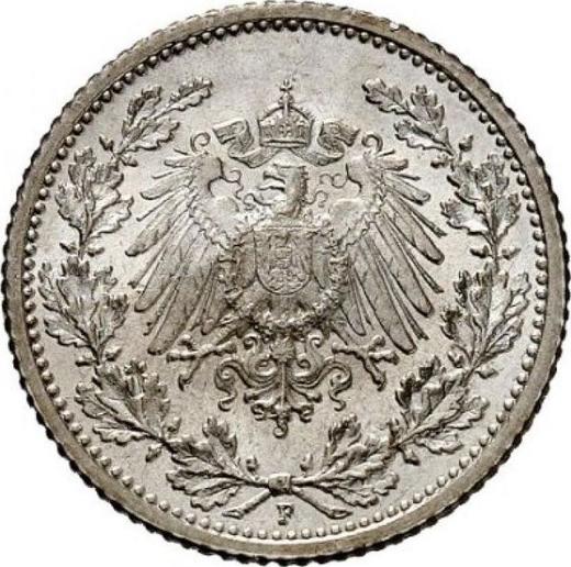 Rewers monety - 1/2 marki 1912 F "Typ 1905-1919" - cena srebrnej monety - Niemcy, Cesarstwo Niemieckie