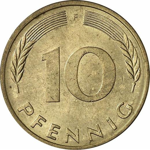 Аверс монеты - 10 пфеннигов 1981 года F - цена  монеты - Германия, ФРГ