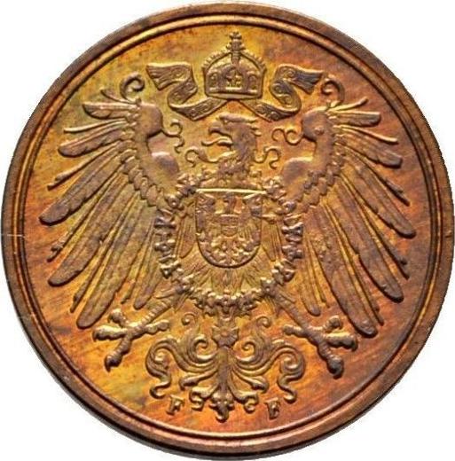 Reverso 1 Pfennig 1913 F "Tipo 1890-1916" - valor de la moneda  - Alemania, Imperio alemán