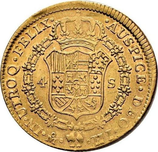 Реверс монеты - 4 эскудо 1812 года Mo HJ "Тип 1810-1812" - цена золотой монеты - Мексика, Фердинанд VII