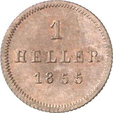 Revers Heller 1855 - Münze Wert - Bayern, Maximilian II