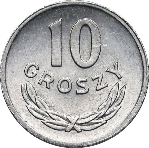 Reverso 10 groszy 1973 Sin marca de ceca - valor de la moneda  - Polonia, República Popular