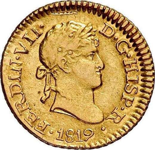 Obverse 1/2 Escudo 1819 L JP - Gold Coin Value - Peru, Ferdinand VII