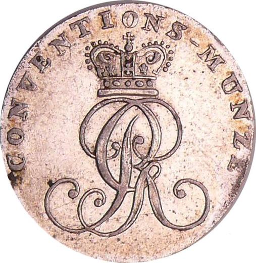 Аверс монеты - 1/24 талера 1818 года H - цена серебряной монеты - Ганновер, Георг III