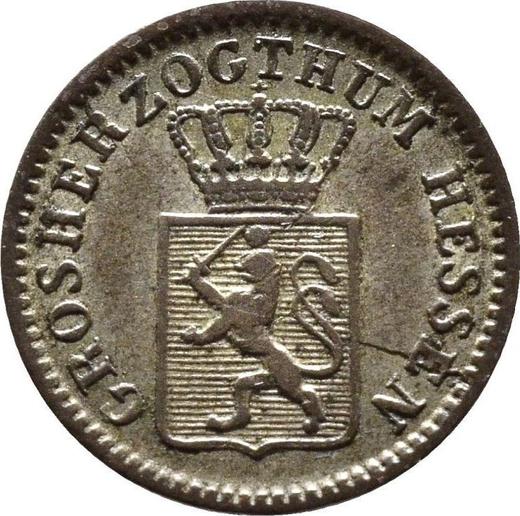 Аверс монеты - 1 крейцер 1849 года - цена серебряной монеты - Гессен-Дармштадт, Людвиг III