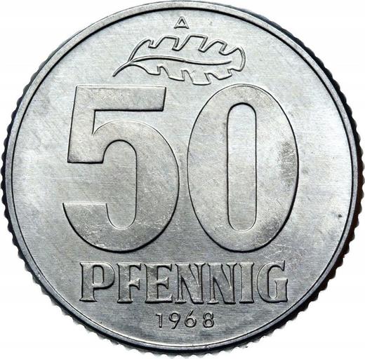 Anverso 50 Pfennige 1968 A - valor de la moneda  - Alemania, República Democrática Alemana (RDA)