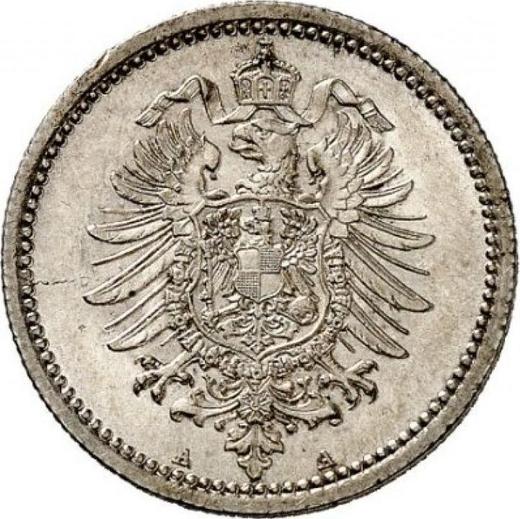 Reverso 50 Pfennige 1877 A "Tipo 1875-1877" - valor de la moneda de plata - Alemania, Imperio alemán
