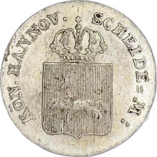 Аверс монеты - 4 пфеннига 1836 года B - цена серебряной монеты - Ганновер, Вильгельм IV