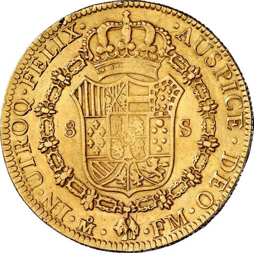 Реверс монеты - 8 эскудо 1790 года Mo FM "CAROL IV" - цена золотой монеты - Мексика, Карл IV