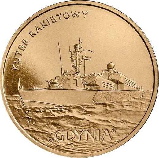 Reverso 2 eslotis 2013 MW "Barco lanzamisiles "Gdynia"" - valor de la moneda  - Polonia, República moderna