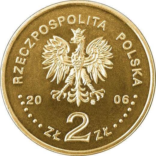 Аверс монеты - 2 злотых 2006 года MW UW "Церковь в Хачуве" - цена  монеты - Польша, III Республика после деноминации
