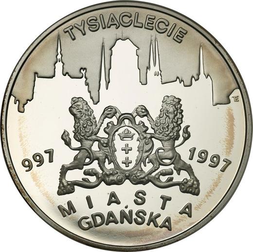 Reverso 20 eslotis 1996 MW ET "1000 aniversario de Gdansk" - valor de la moneda de plata - Polonia, República moderna