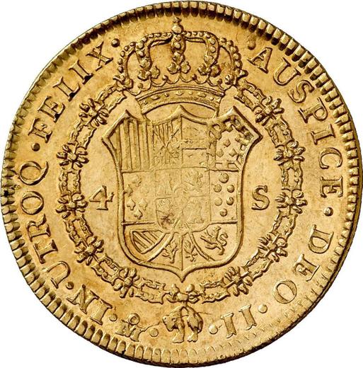 Реверс монеты - 4 эскудо 1819 года Mo JJ - цена золотой монеты - Мексика, Фердинанд VII