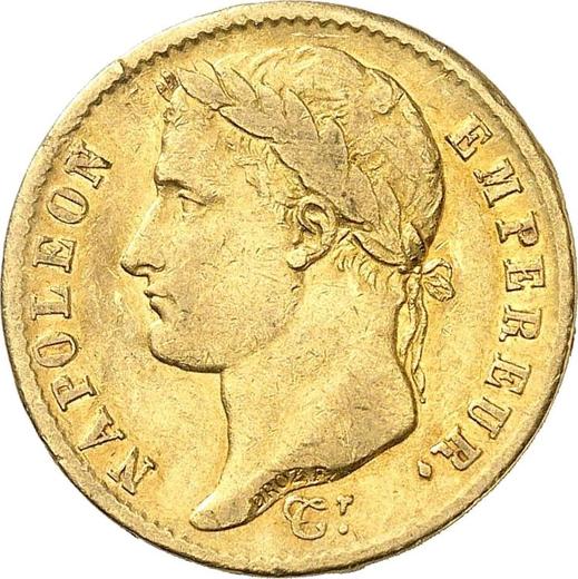Awers monety - 20 franków 1808 Q "Typ 1807-1808" Perpignan - Francja, Napoleon I