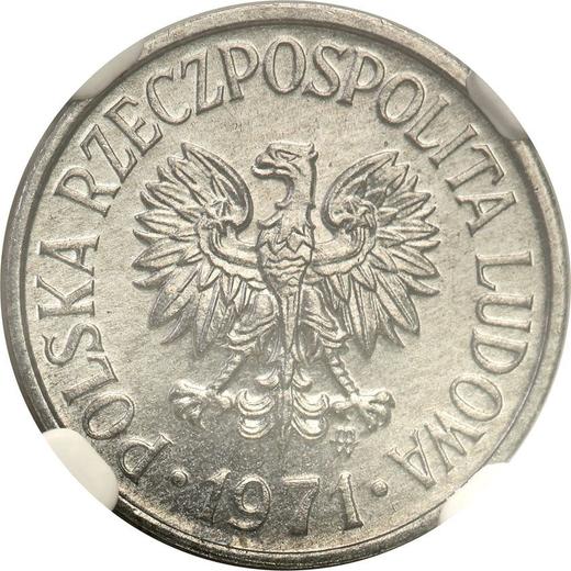 Obverse 5 Groszy 1971 MW -  Coin Value - Poland, Peoples Republic