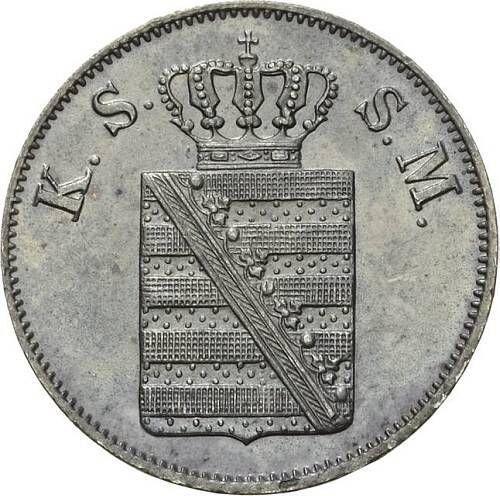 Аверс монеты - 2 пфеннига 1843 года G - цена  монеты - Саксония-Альбертина, Фридрих Август II
