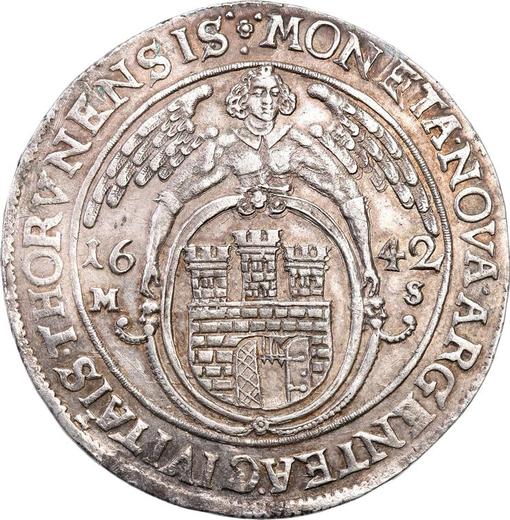 Rewers monety - Talar 1642 MS "Toruń" - cena srebrnej monety - Polska, Władysław IV