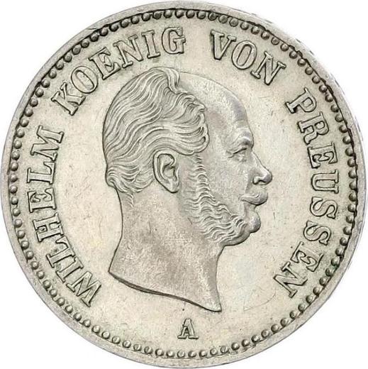 Obverse 1/6 Thaler 1863 A - Silver Coin Value - Prussia, William I