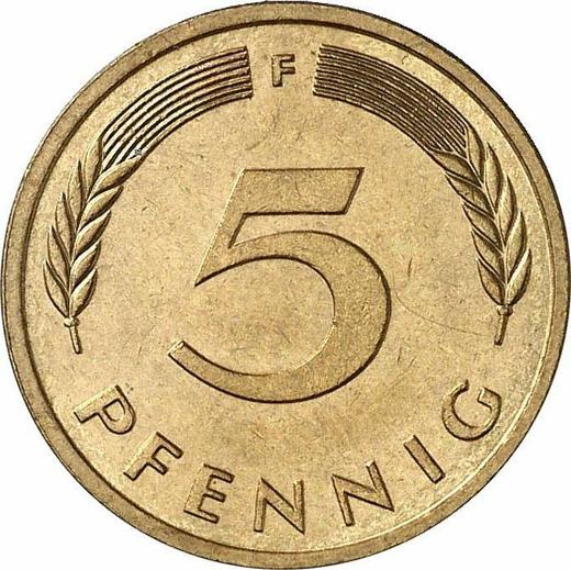 Аверс монеты - 5 пфеннигов 1978 года F - цена  монеты - Германия, ФРГ