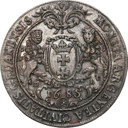 Reverso Tálero 1685 DL "Gdańsk" - valor de la moneda de plata - Polonia, Juan III Sobieski