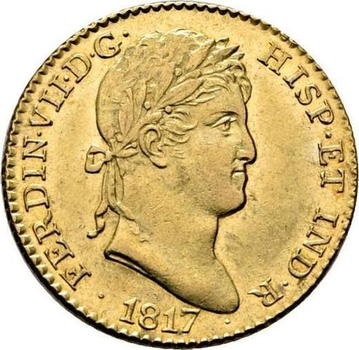 Obverse 2 Escudos 1817 M GJ - Gold Coin Value - Spain, Ferdinand VII