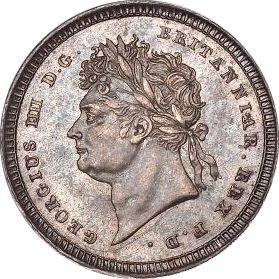 Anverso 2 peniques 1828 "Maundy" - valor de la moneda de plata - Gran Bretaña, Jorge IV