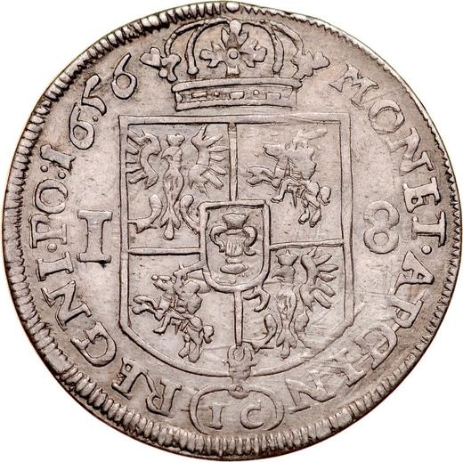 Revers 18 Gröscher (Ort) 1656 IT IC - Silbermünze Wert - Polen, Johann II Kasimir
