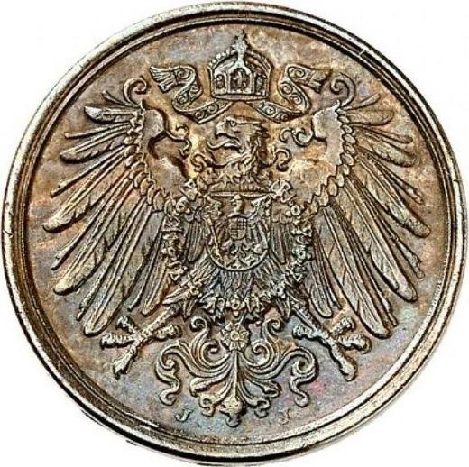 Реверс монеты - 1 пфенниг 1891 года J "Тип 1890-1916" - цена  монеты - Германия, Германская Империя