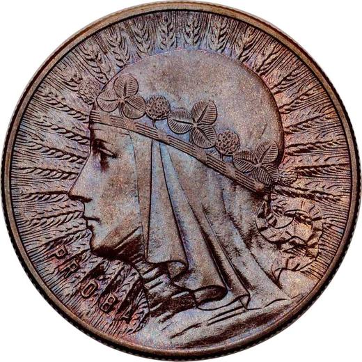 Реверс монеты - Пробные 10 злотых 1933 года "Полония" Бронза - цена  монеты - Польша, II Республика