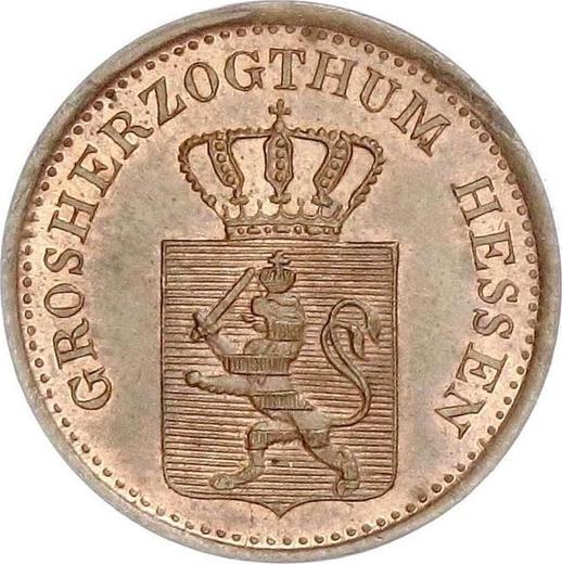 Anverso 1 Pfennig 1872 - valor de la moneda  - Hesse-Darmstadt, Luis III