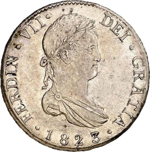 Avers 8 Reales 1823 M AJ - Silbermünze Wert - Spanien, Ferdinand VII