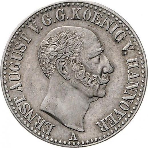 Awers monety - Talar 1842 A - cena srebrnej monety - Hanower, Ernest August I