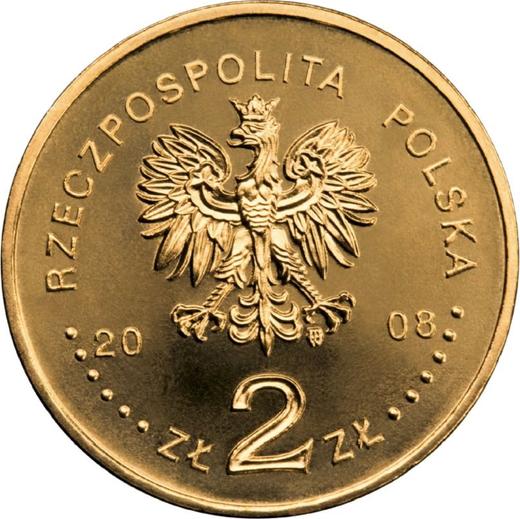 Awers monety - 2 złote 2008 MW NR "400 Rocznica polskiego osadnictwa w Ameryce Północnej" - cena  monety - Polska, III RP po denominacji