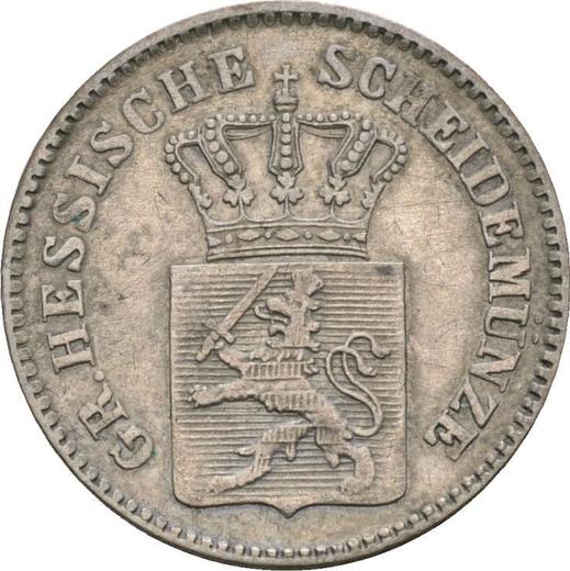 Anverso 3 kreuzers 1867 - valor de la moneda de plata - Hesse-Darmstadt, Luis III
