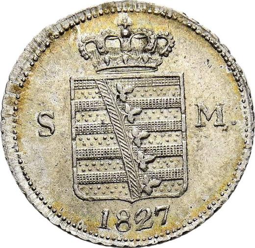 Awers monety - 6 krajcarów 1827 - cena srebrnej monety - Saksonia-Meiningen, Bernard II