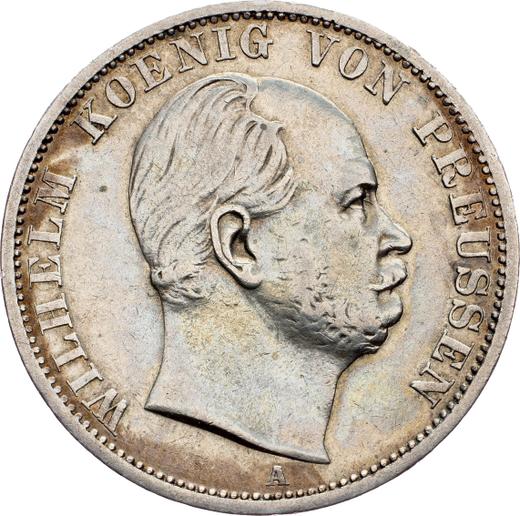 Аверс монеты - Талер 1869 года A - цена серебряной монеты - Пруссия, Вильгельм I