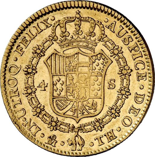 Rewers monety - 4 escudo 1804 Mo TH - cena złotej monety - Meksyk, Karol IV