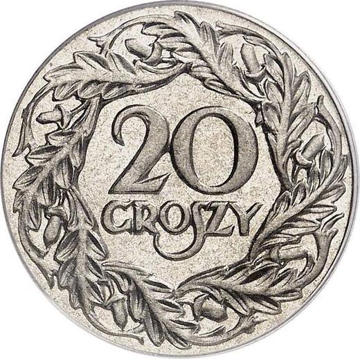 Obverse 20 Groszy 1923 Zinc -  Coin Value - Poland, German Occupation