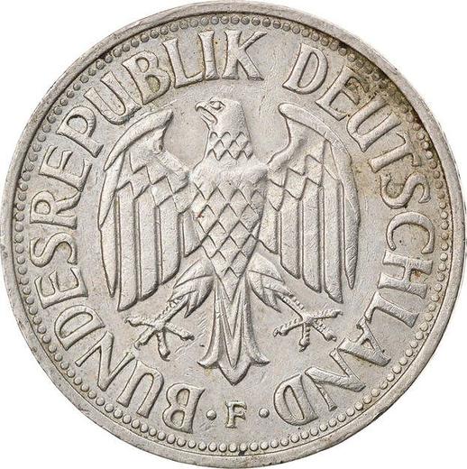 Реверс монеты - 1 марка 1962 года F - цена  монеты - Германия, ФРГ