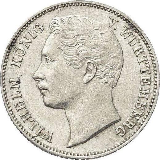 Аверс монеты - 1/2 гульдена 1864 года - цена серебряной монеты - Вюртемберг, Вильгельм I