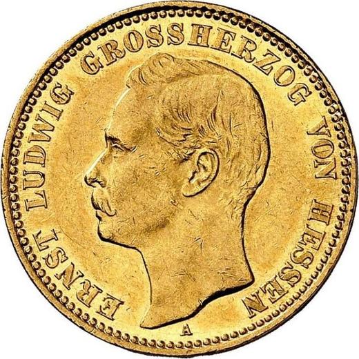 Аверс монеты - 20 марок 1911 года A "Гессен" - цена золотой монеты - Германия, Германская Империя