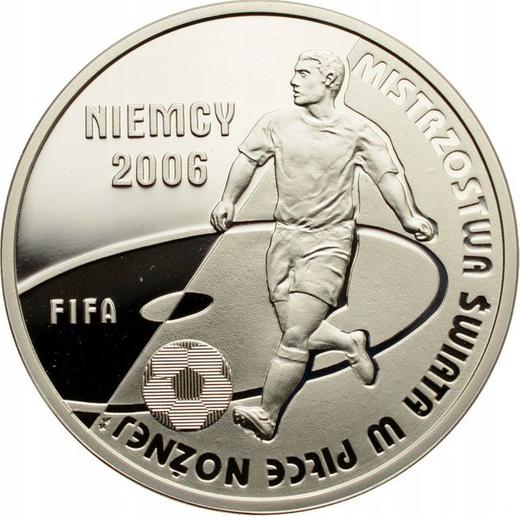 Реверс монеты - 10 злотых 2006 года MW UW "Чемпионат мира по футболу в Германии 2006" - цена серебряной монеты - Польша, III Республика после деноминации