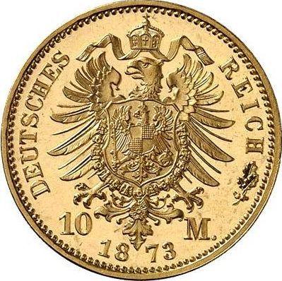 Reverse 10 Mark 1873 A "Mecklenburg-Strelitz" - Gold Coin Value - Germany, German Empire