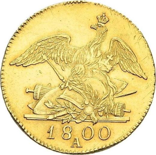 Reverso Frederick D'or 1800 A - valor de la moneda de oro - Prusia, Federico Guillermo III