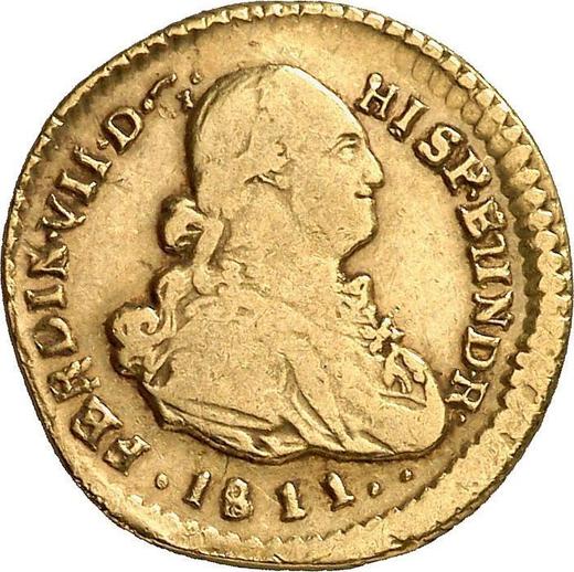 Awers monety - 1 escudo 1811 So FJ - cena złotej monety - Chile, Ferdynand VI