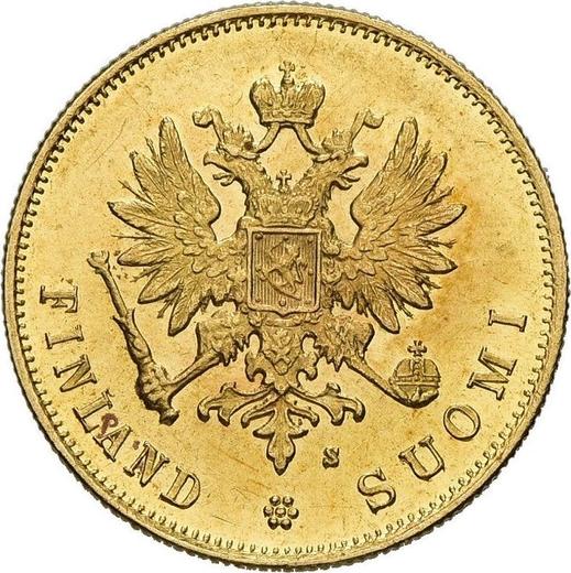 Аверс монеты - 10 марок 1882 года S - цена золотой монеты - Финляндия, Великое княжество